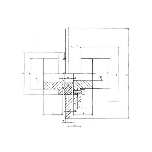 LXP型帶制動(dòng)盤星形彈性聯(lián)軸器基本參數(shù)和主要尺寸